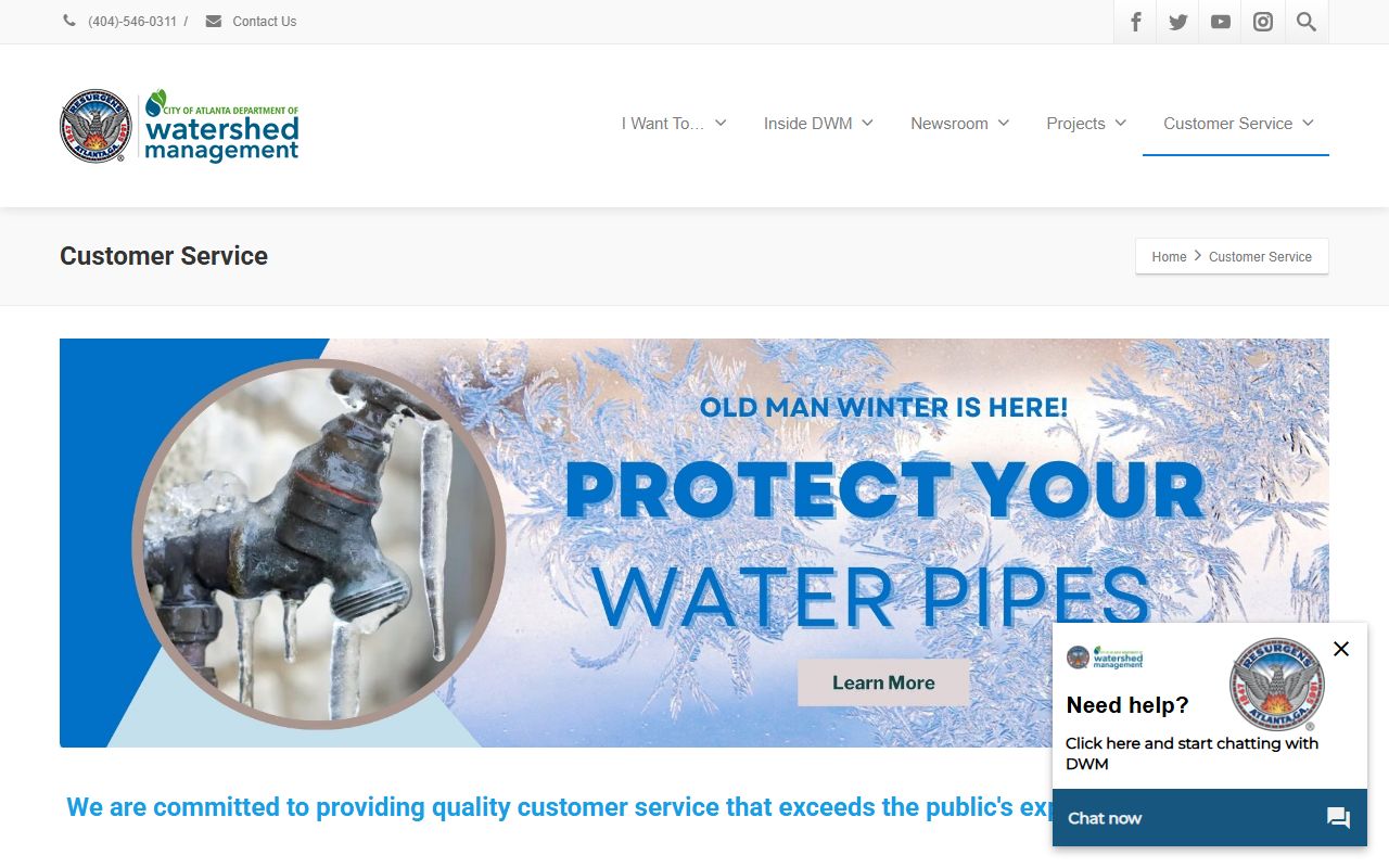 Atlanta white pages utility customer service portal