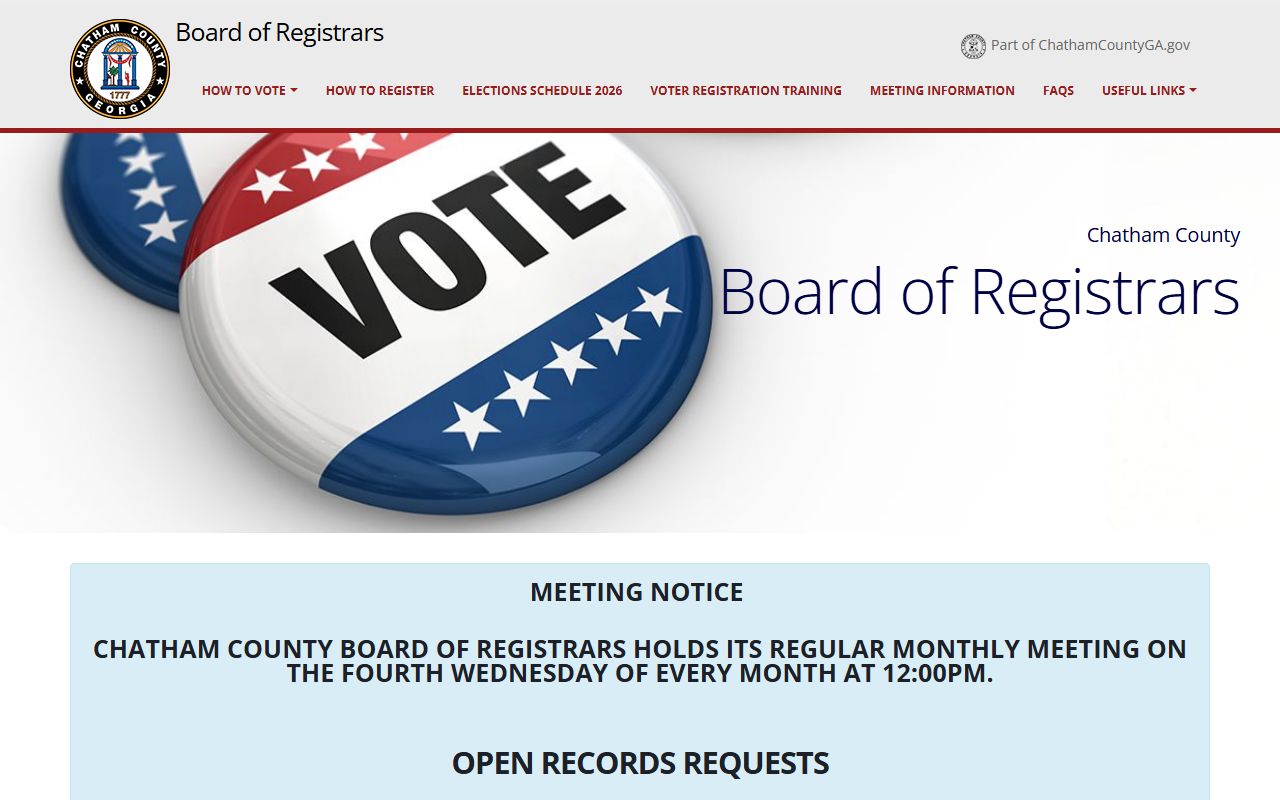 Chatham County White Pages voter registration lookup tool