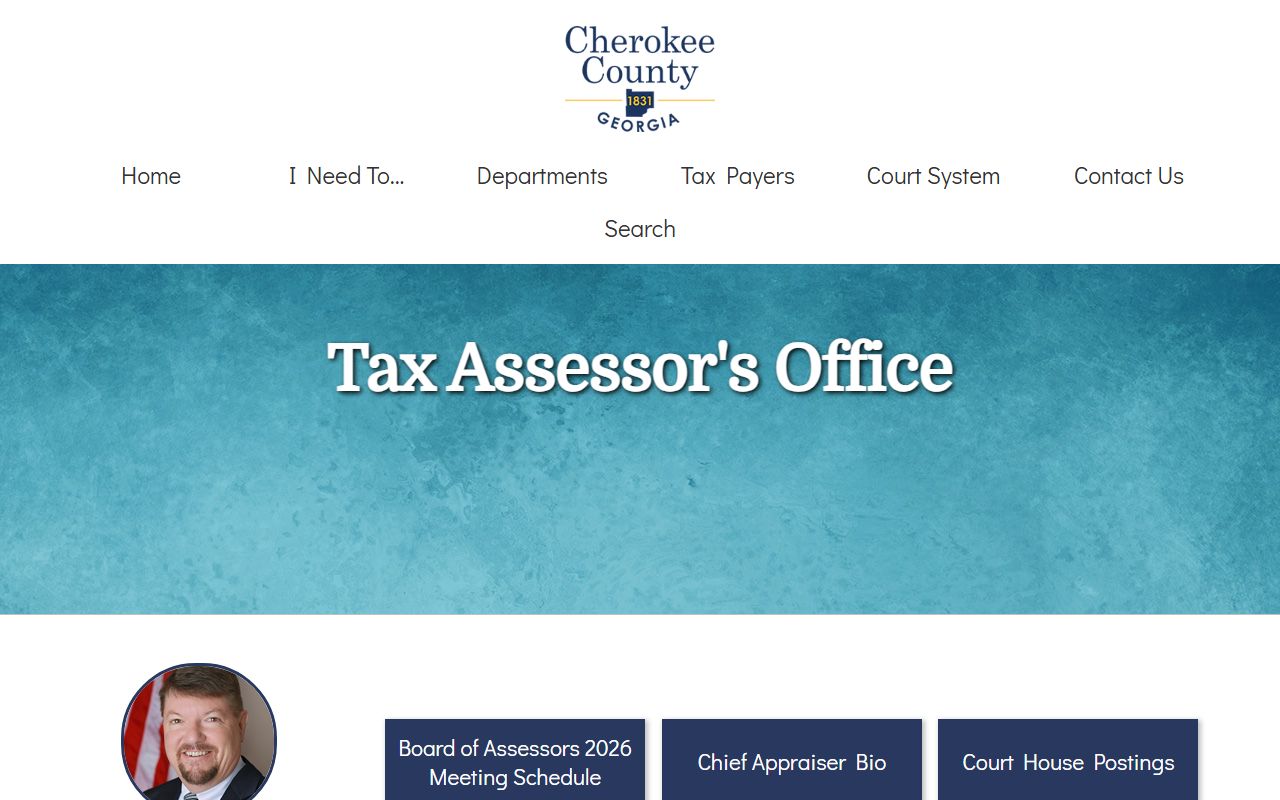 Cherokee County White Pages Board of Tax Assessors site