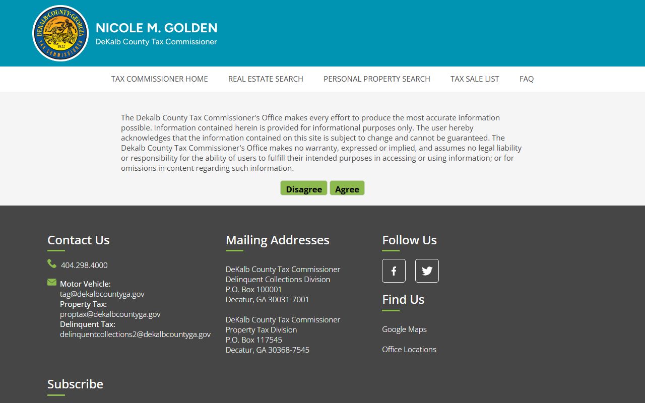 DeKalb County White Pages property tax search database