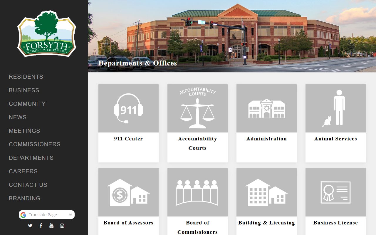 Forsyth County White Pages board of tax assessors portal