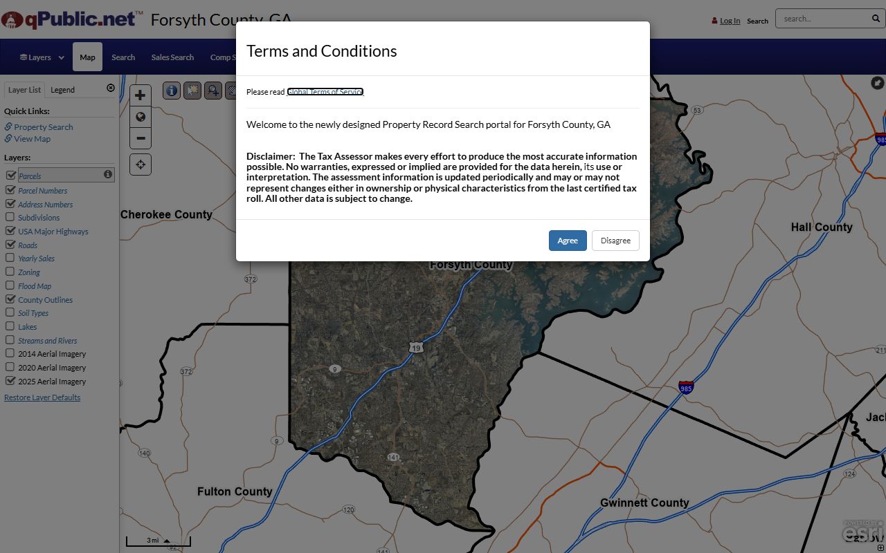 Forsyth County White Pages property assessment GIS map search