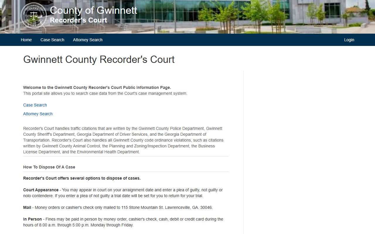 Gwinnett County White Pages Tyler Odyssey court records portal