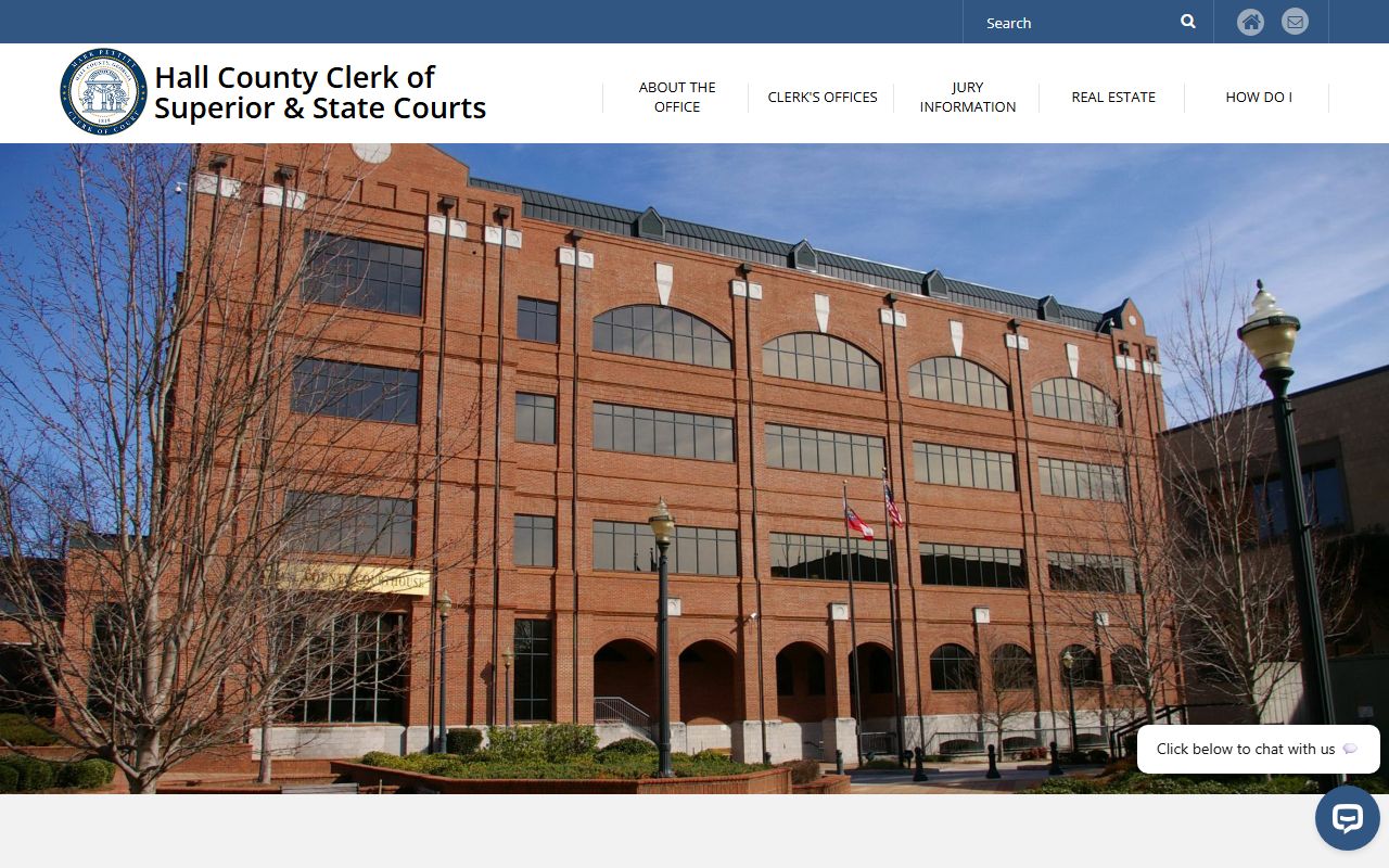 Hall County White Pages clerk of courts main portal