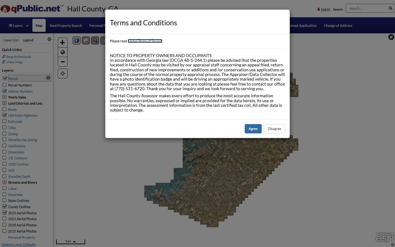 Hall County White Pages property assessment GIS map search