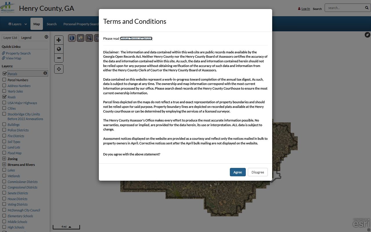 Henry County White Pages property assessment GIS map tool