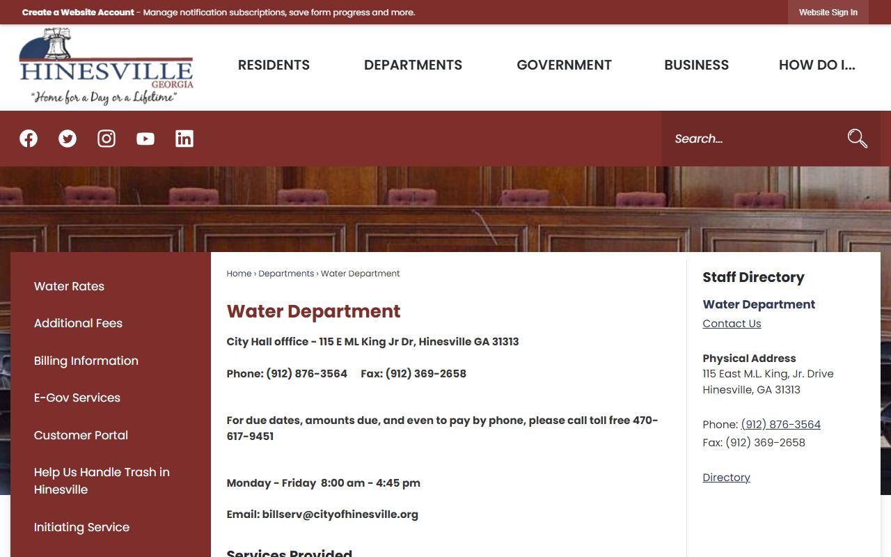 Hinesville White Pages open records request portal