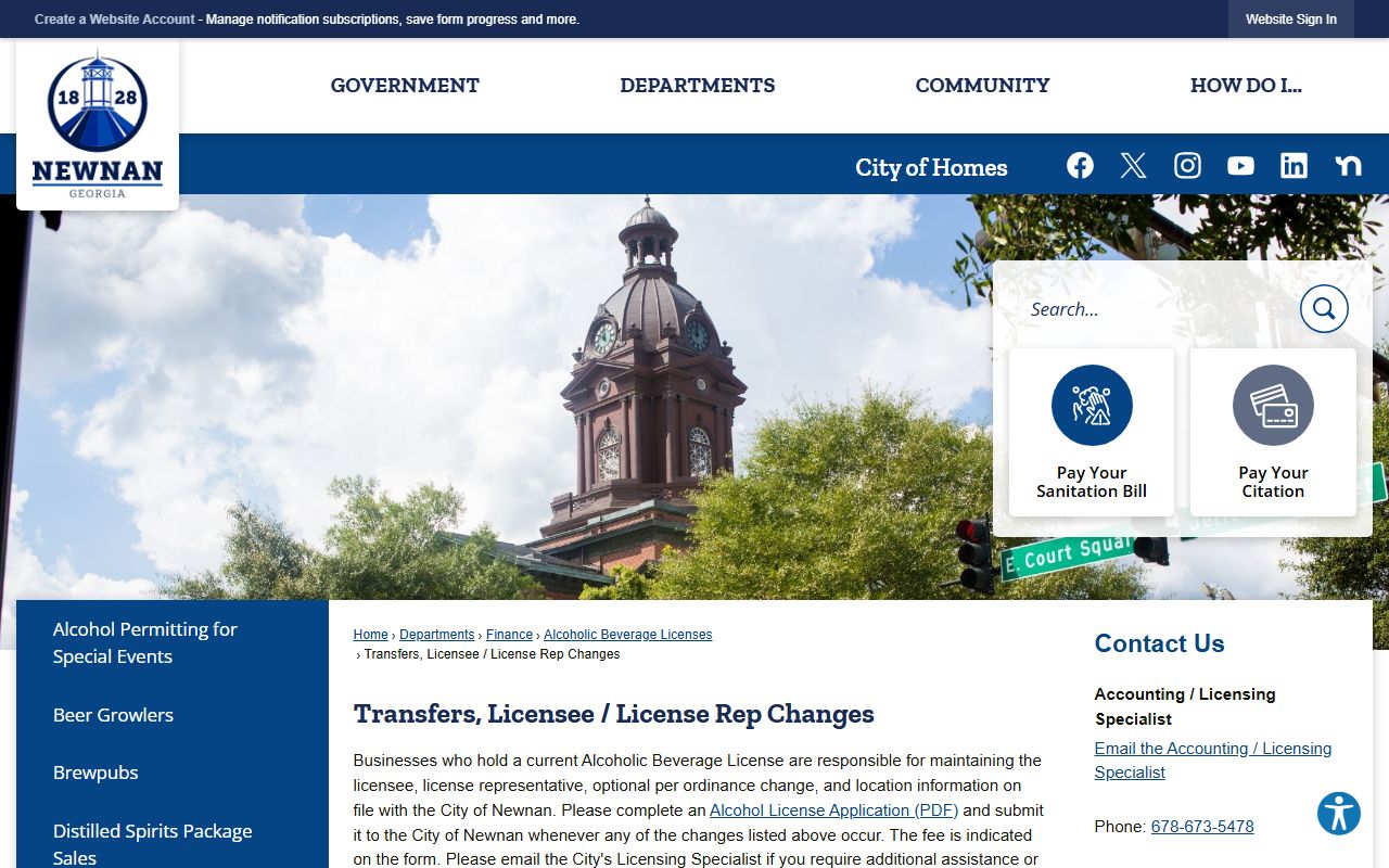 Newnan White Pages planning and zoning development information