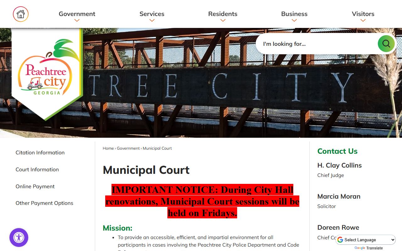 Peachtree City White Pages open records request portal