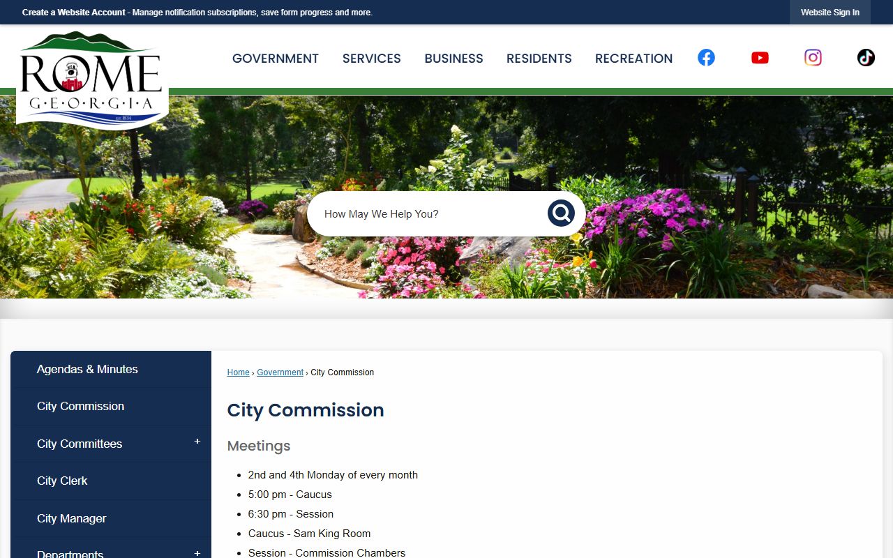 Rome White Pages police department records page